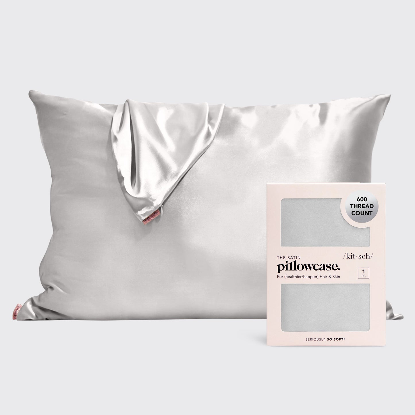 Kitsch Satin Pillowcase — Silver