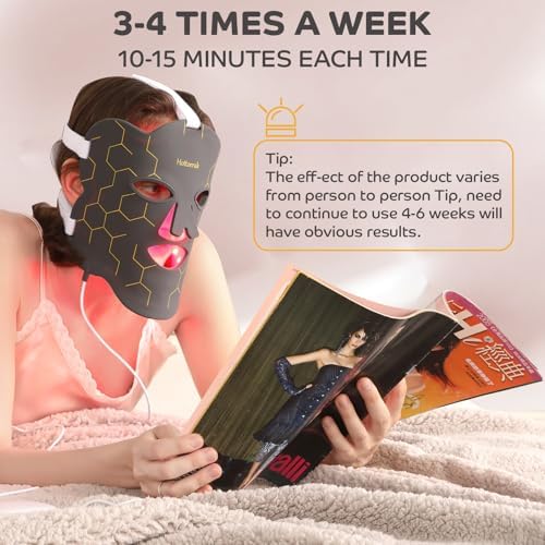 Hottoerak 7-Color LED Red Light Therapy Mask