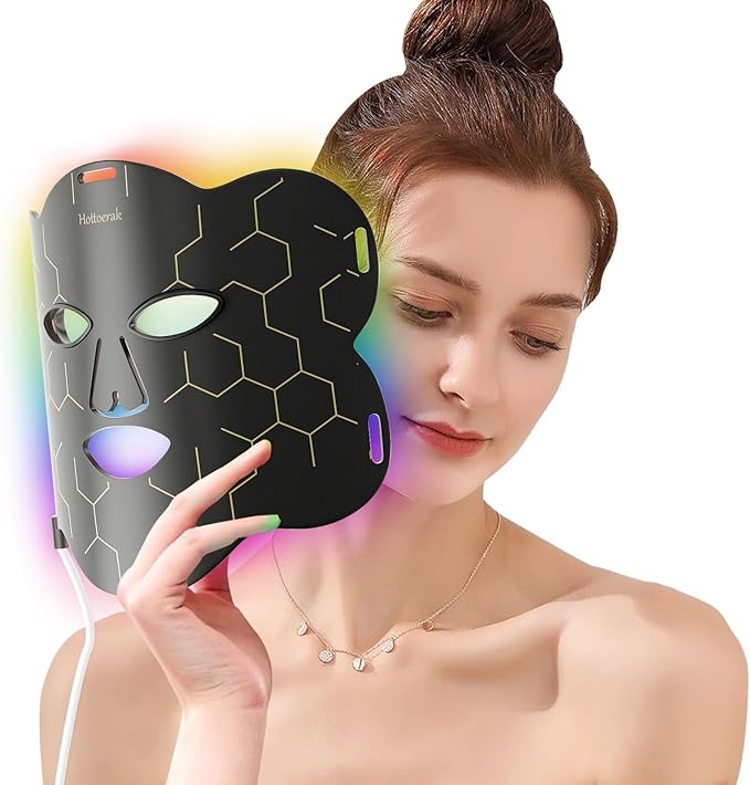 Hottoerak 7-Color LED Red Light Therapy Mask